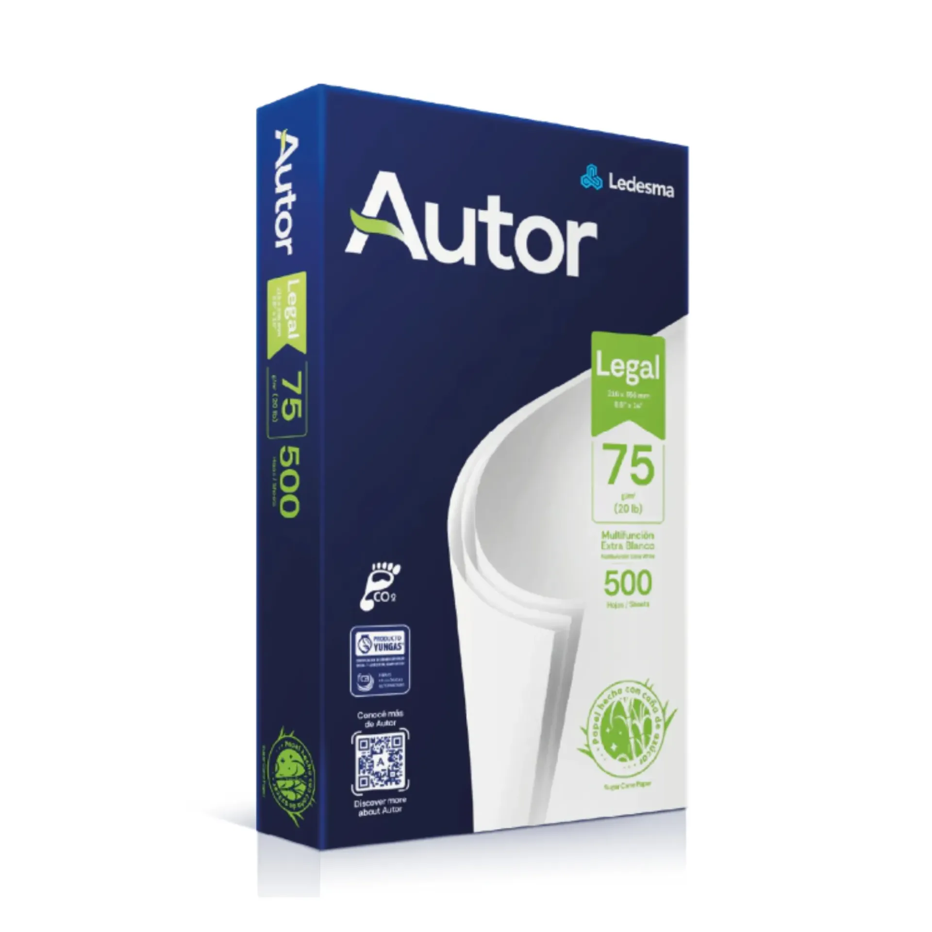 Resma Legal/Oficio Autor 75gr 500 hojas