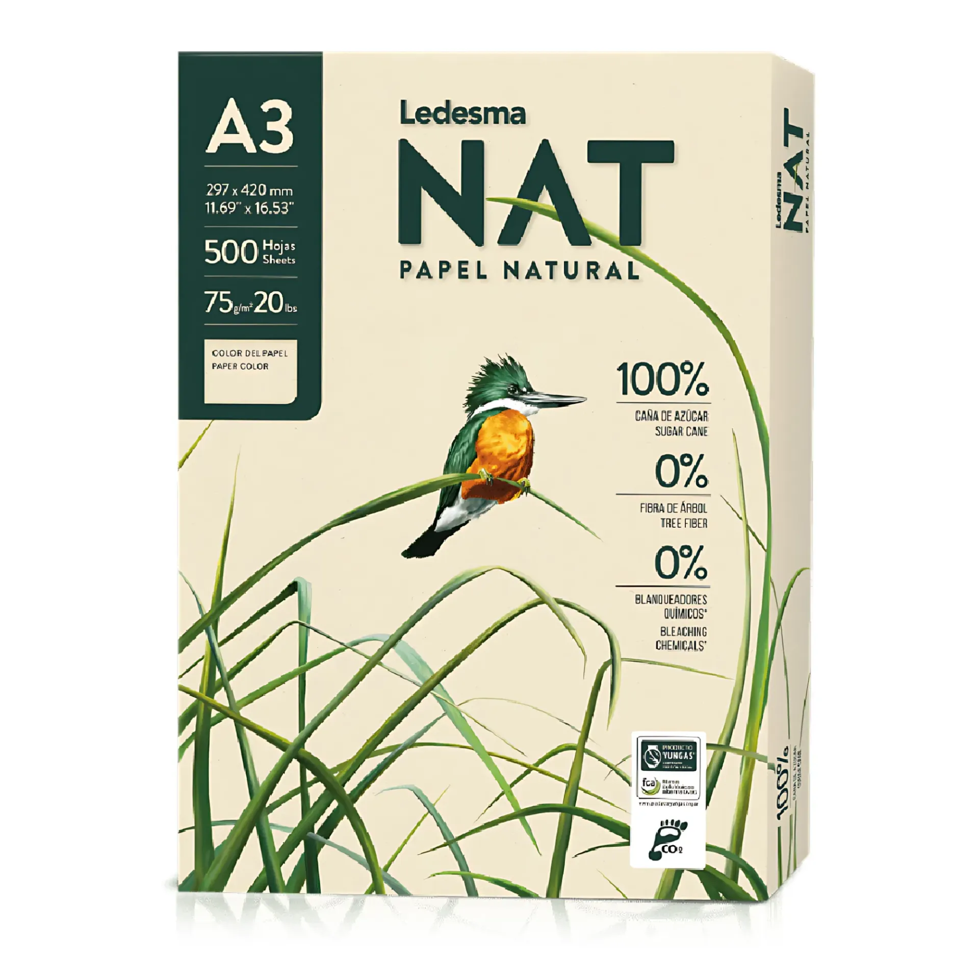 Resma A3 Ledesma Nat 75gr 500 hojas